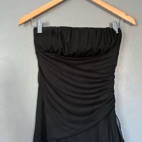 Whimsigoth Vintage y2K black witchyCore Asymmetrical Hem Dress Goth Size M - Picture 7 of 8